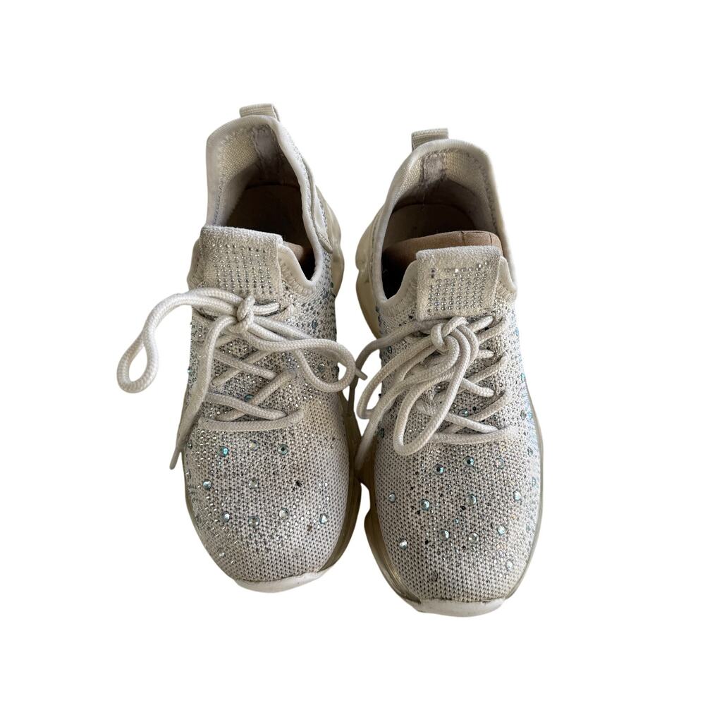 Sincerely Jules Girl White Rhinestone Size 11 Fashion Sneakers